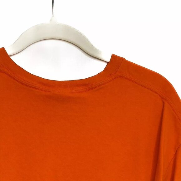 Auburn Baseball Men Orange Spellout T Shirt Graphic Logo Pullover Short Sleeve L - Picture 6 of 8